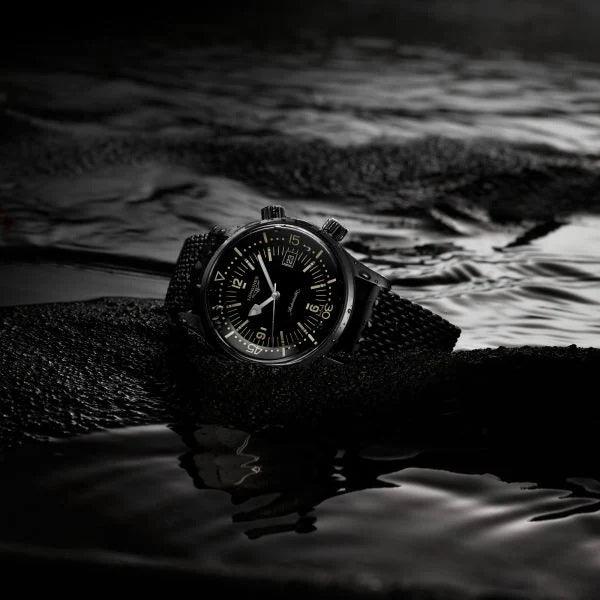 Longines orologio The Longines Legend Diver Watch 42mm nero