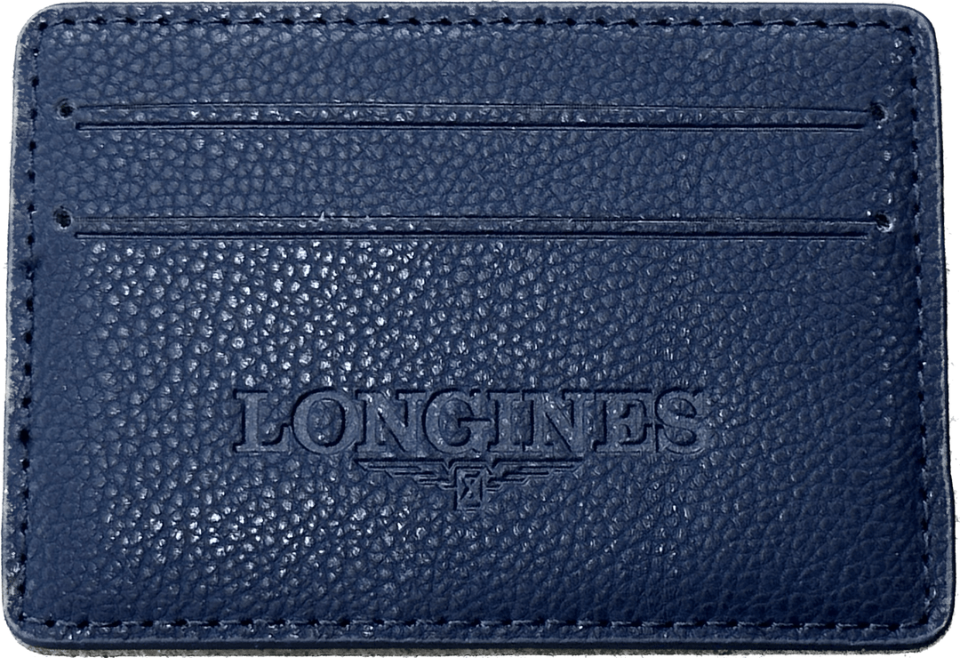 Etui na karty kredytowe Longines 4 przegródki niebieska skóra nappa LONG-01-CC - Capodagli 1937