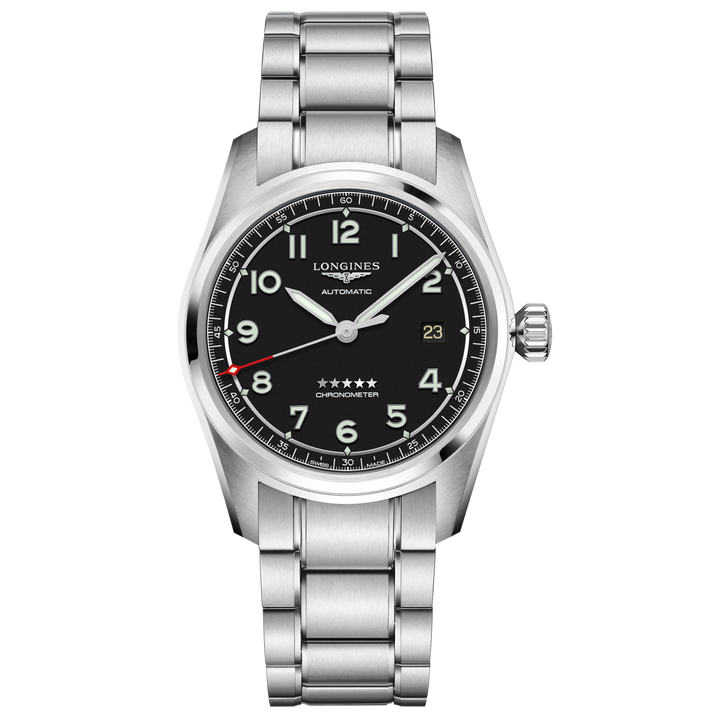 Longines relógio Spirit Prestige Edition 40 milímetros preto mate automático de aço L3.810.4.53.9