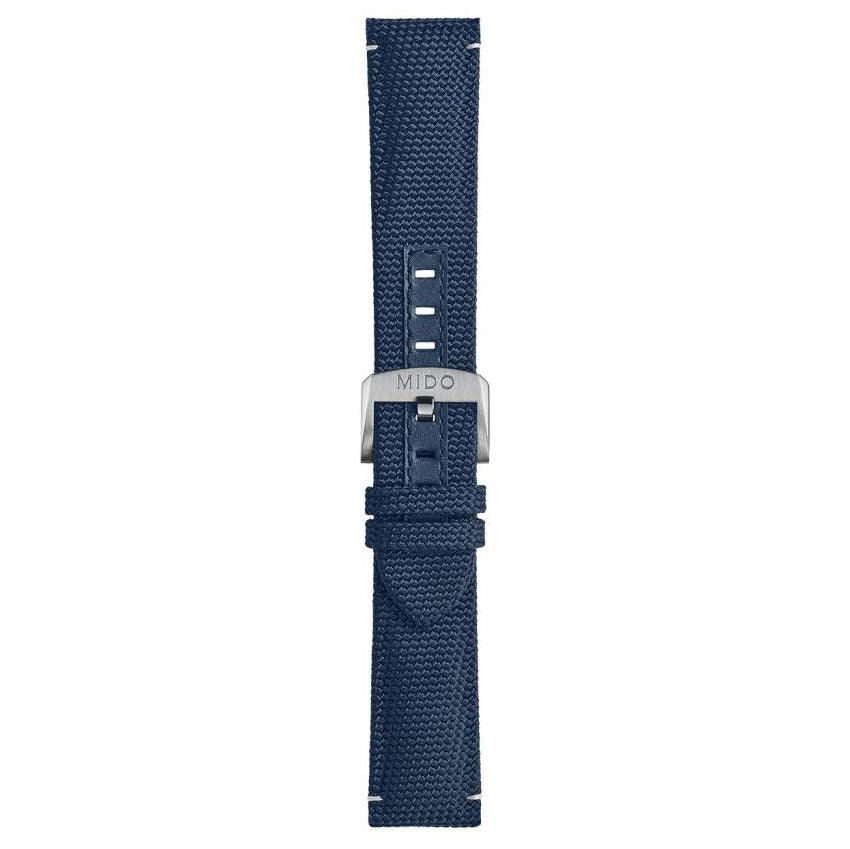 Mido cinturino orologio Ocean Star GMT pelle e tessuto blu M604017348 - Capodagli 1937
