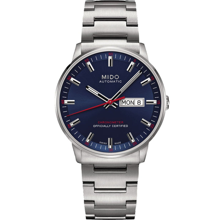 Mido orologio Commander Chronometer COSC 40mm blu automatico acciaio M021.431.11.041.00 - Gioielleria Capodagli