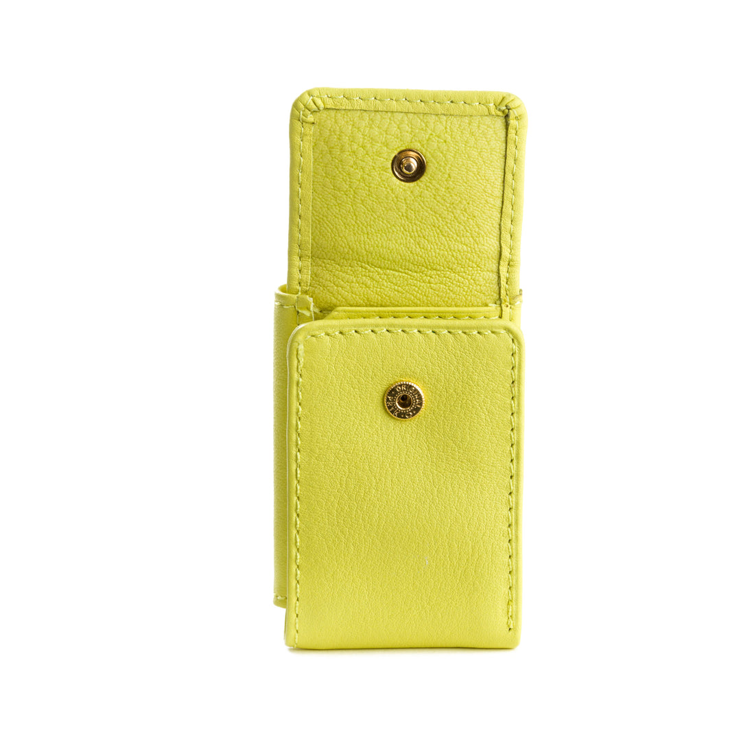 Nuvola Leather Mini peněženka s pánskou rukou v pravé kůži s uzavřením knoflíku a držákem bankovek