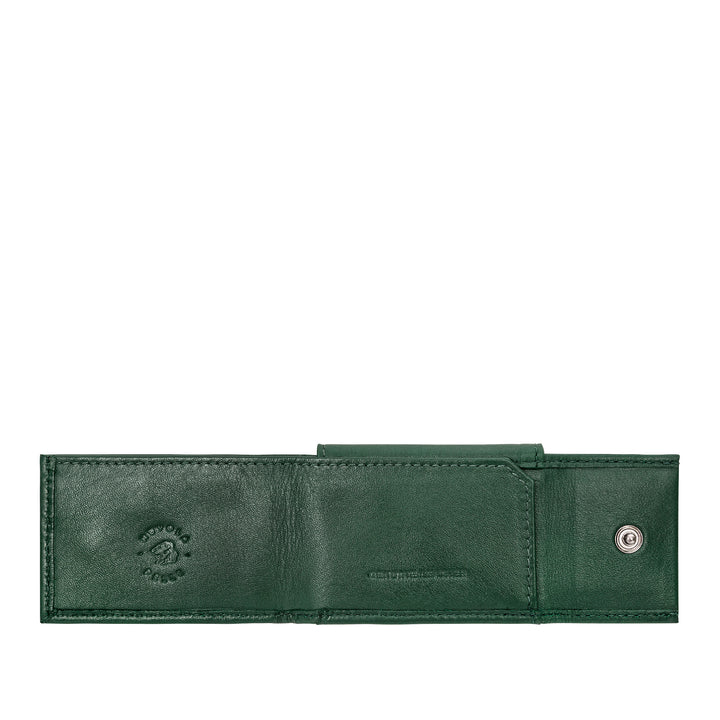 Nuvola Leather Mini menns lommebok med skinnholder som er slank jakke minimalistisk lomme