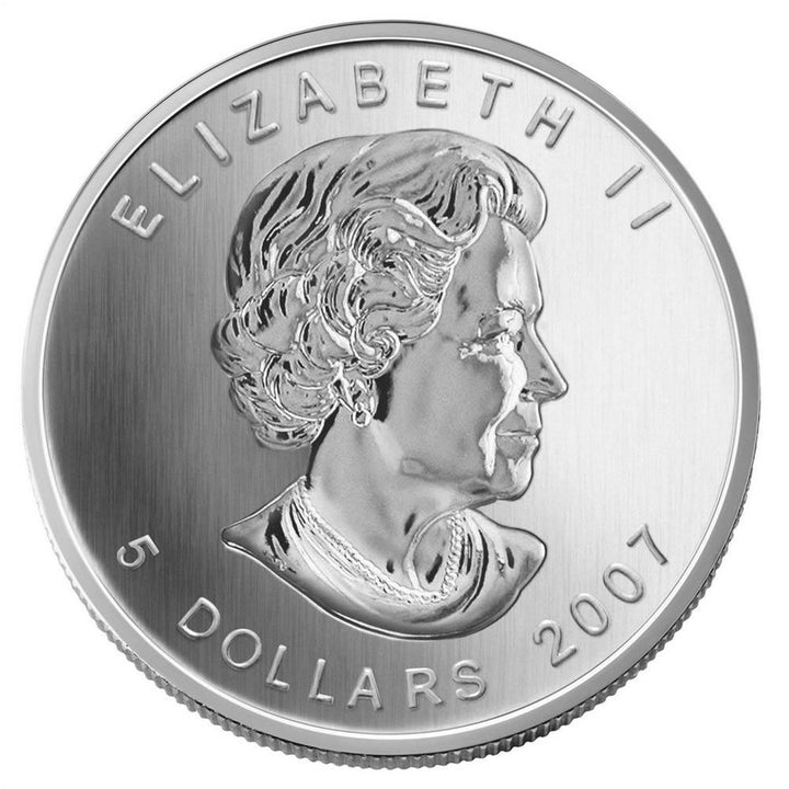 Moneta argento fior di conio 1oz Canada 5 dollars Maple Leaf 2007 - Gioielleria Capodagli