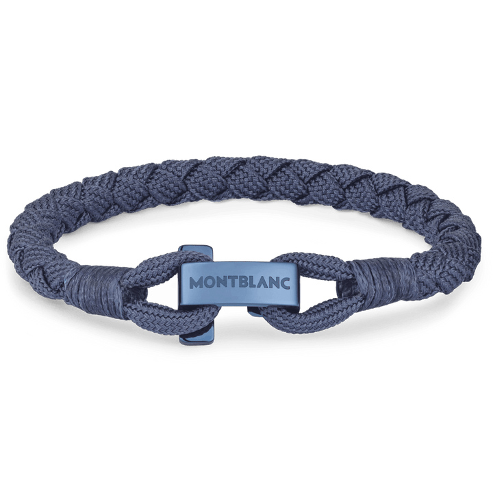 Montblanc bracciale Meisterstück Glacier nylon acciaio PVD blu misura M 12951463 - Capodagli 1937