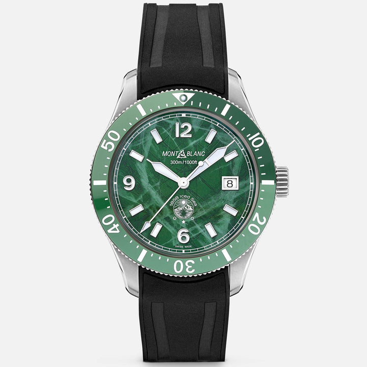 Montblanc orologio 1858 Ice Sea Automatic Date 41mm verde automatico acciaio 129765 - Capodagli 1937