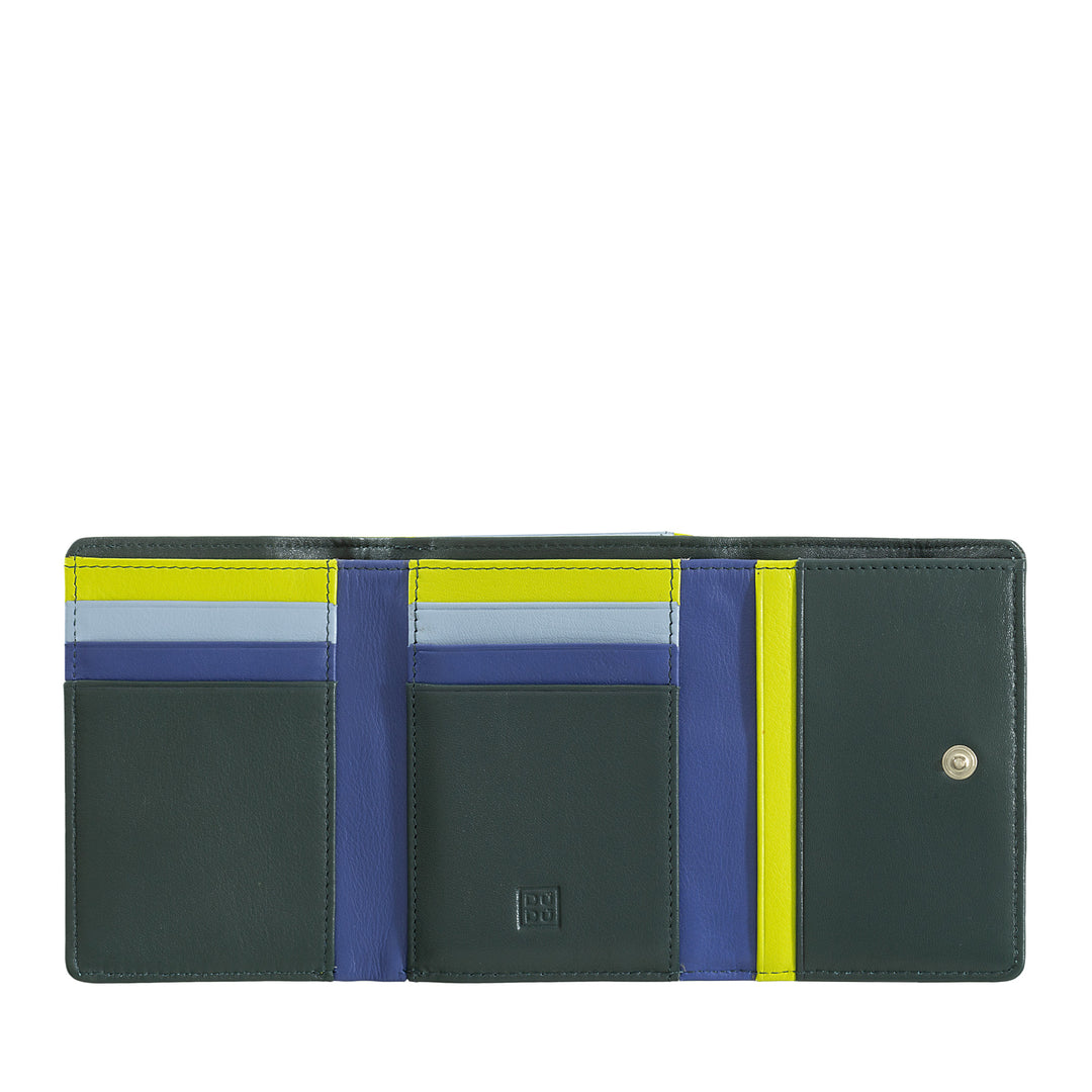 DuDu Женский кошелек RFID с кошельком Click Compact 8 Держатель карточек