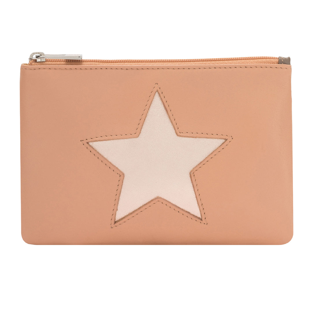 DuDu Женская сумка Маленькие хитрости из металлизированной розовой кожи со звездой Сумка Сумка Zip