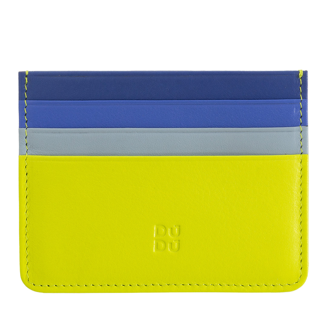 Farvede kreditkort i Nappa Leather 6 Dudu -lommer