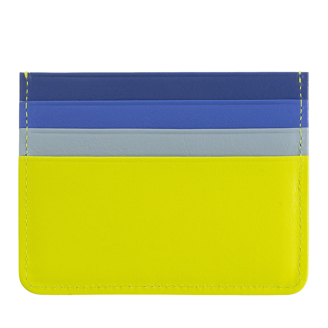 Fargede kredittkort i Nappa Leather 6 Dudu -lommer