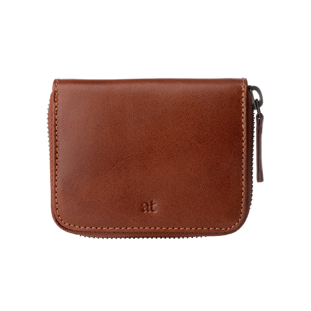 Antica Toscana Credit Card Holder with Zip Around Zip Genule Leather and 11 カードホルダー
