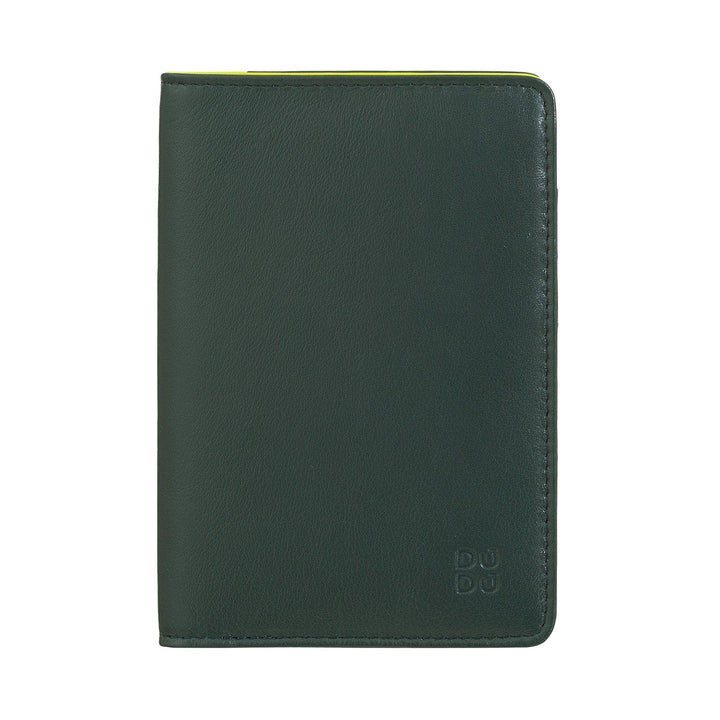 DuDu حامل جواز السفر الجلد وبطاقات الائتمان RFID متعددة الألوان