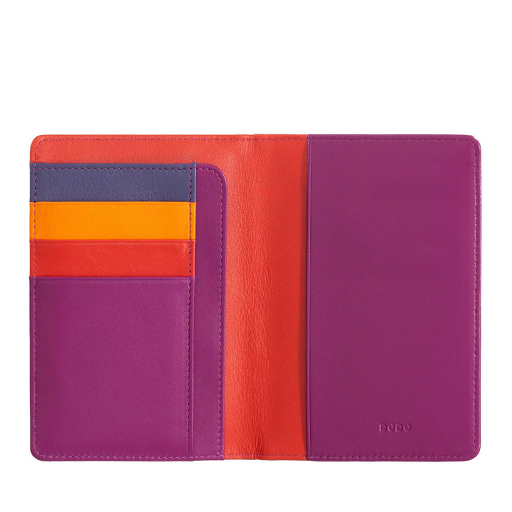 Dudu traz cartões de couro e cartões de crédito de passaporte RFID multicolor