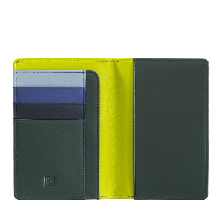 DuDu Passpoorthouder leer en creditcards RFID multicolor