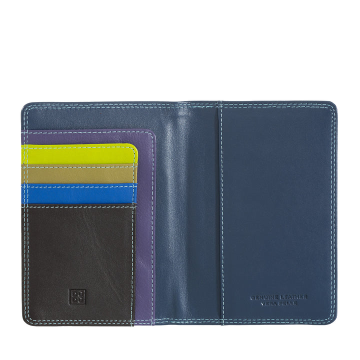 DuDu Passhållare läder och kreditkort RFID Multicolor