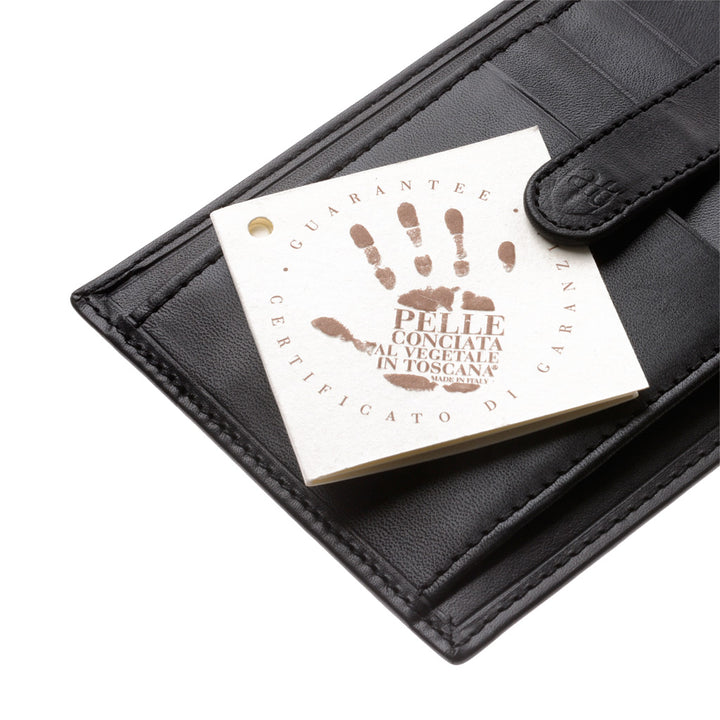 Античная Тоскана Мужские кредитные карты в натуральной итальянской коже Держатель тонких карточек с зажимной кнопкой