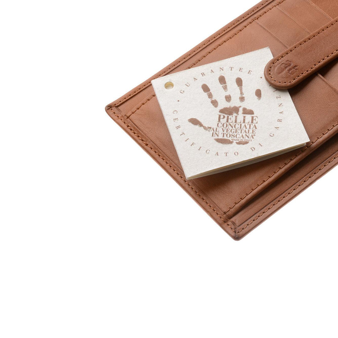 एंटिका टोस्काना क्रेडिट क्रेडिट पुरुषों के कार्ड वेरा इतालवी चमड़े की पर्ची स्लिम कार्टर के साथ क्लिप बटन के साथ