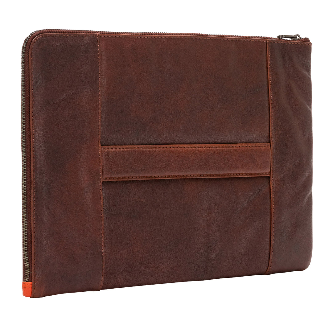 Cloud Leather A4 Leather Block Holder with Zip Document Holder Tablet Working Paper with Handle