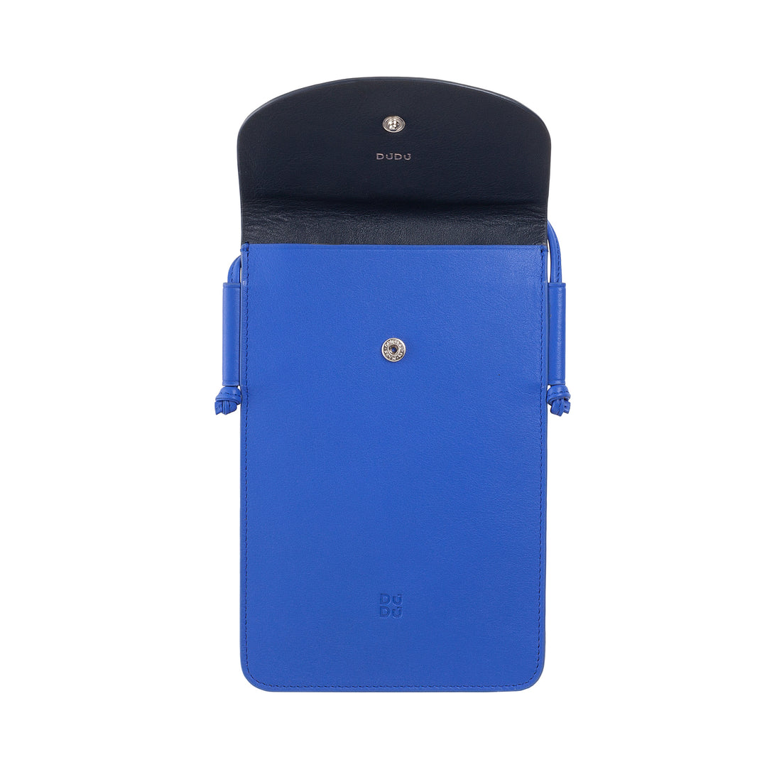 DuDu 가죽 목 휴대 전화 케이스, 6.7 인치 스마트 폰 케이스, 버튼, 조정 가능한 어깨 끈, 얇은 디자인