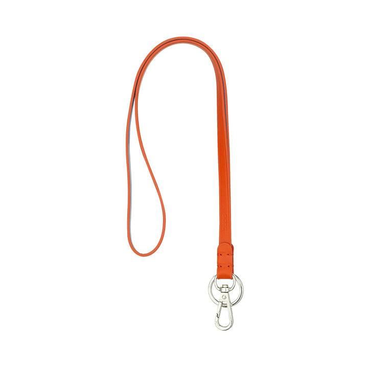DuDu حبل الرقبة مع خاتم وخطاف معدني من جلد طبيعي ، حزام مفتاح ، حامل شارة ، سيارة ، سلسلة مفاتيح
