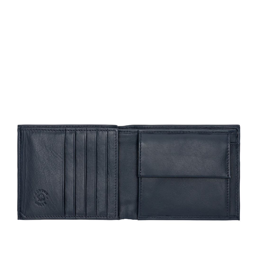 Nuvola Leather Wallet Истинная кожа с картами кредитных карт банкноты Tripold Multytaches