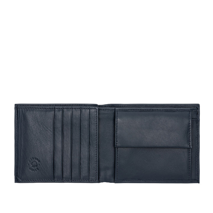 Nuvola læder tegnebog mænds sande læder med kreditkortkort pengesedler Tripold Multitaches