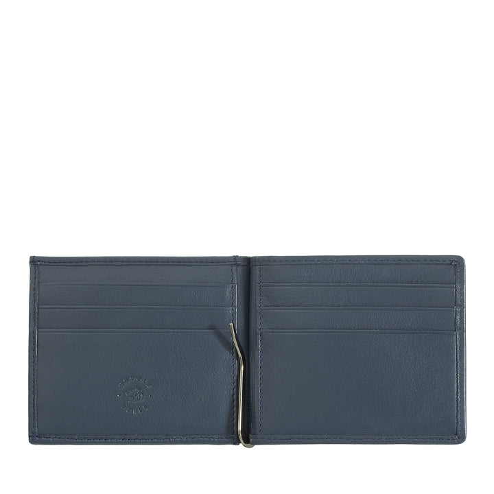 محفظة جلد طبيعي مع محفظة عملة معدنية وجيوب حامل البطاقة