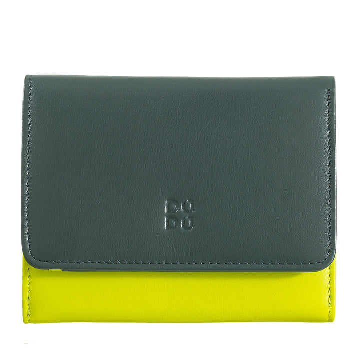DuDu Piccolo RFID tegnebog RFID i farverigt flerfarvet læder
