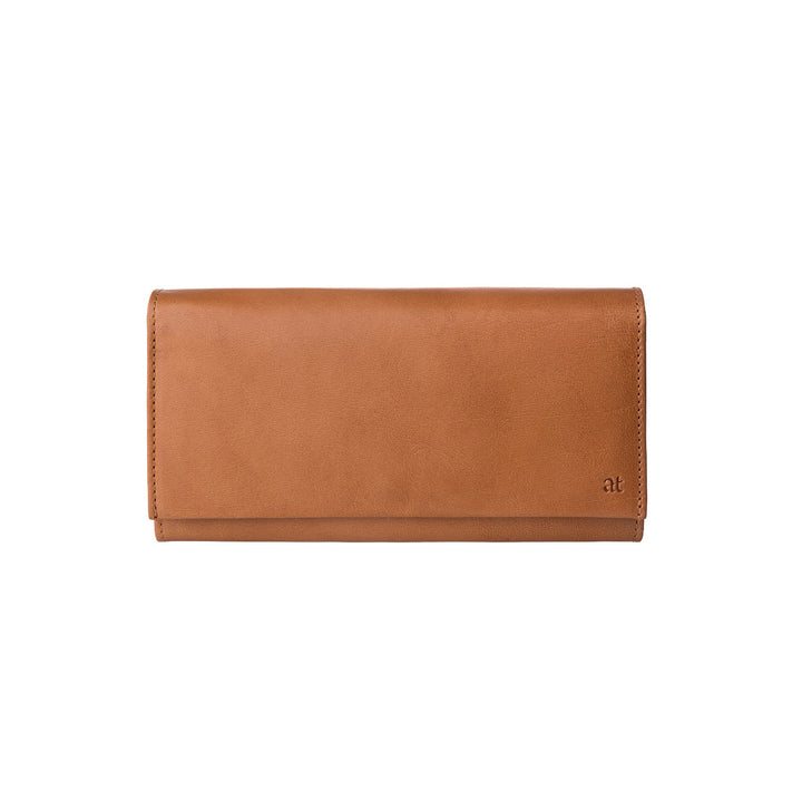 محفظة Antica Toscana Women's Wallet مع Haibili جلدية حقيقية مع حامل بطاقة Patta ومفصلات خارجية