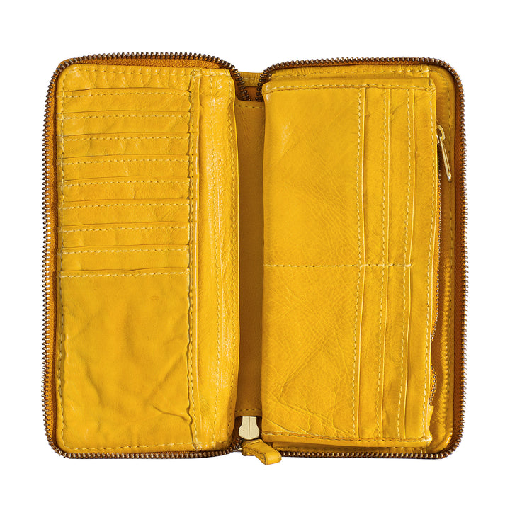 DuDu المحفظة الرمز البريدي المرأة جولة كبيرة خمر حقيبة جلدية متعددة جيوب عملة محفظة