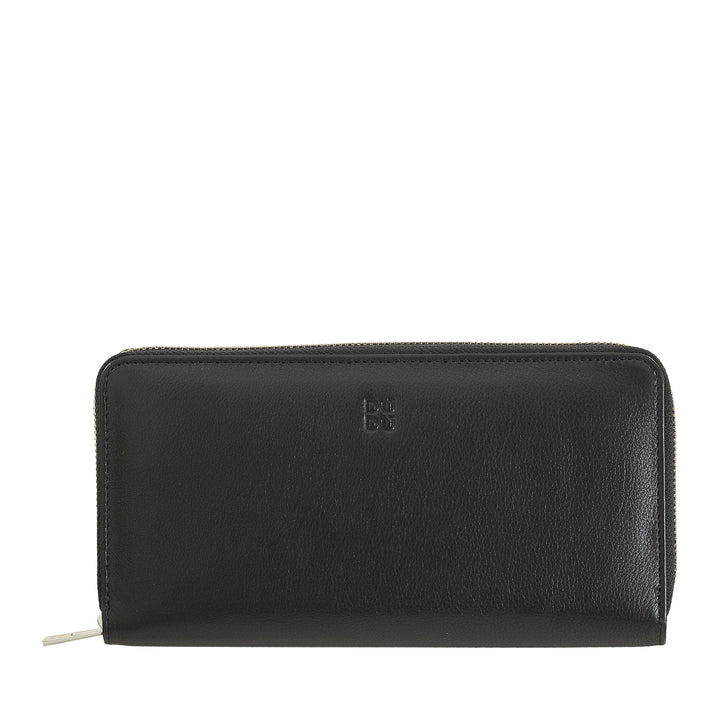 DuDu Store kvinders tegnebog med RFID LED læder lynlås omkring 14 kreditkortbudgetter og døre Døre
