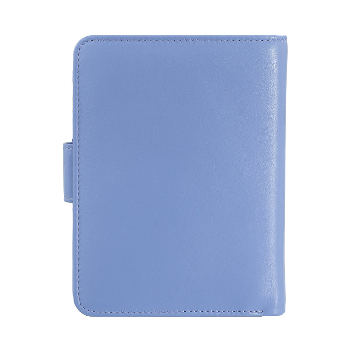 DuDu Kvinnors plånbok i färgglad mjuk läder RFID -lås med ziphållare och kreditkortshållare