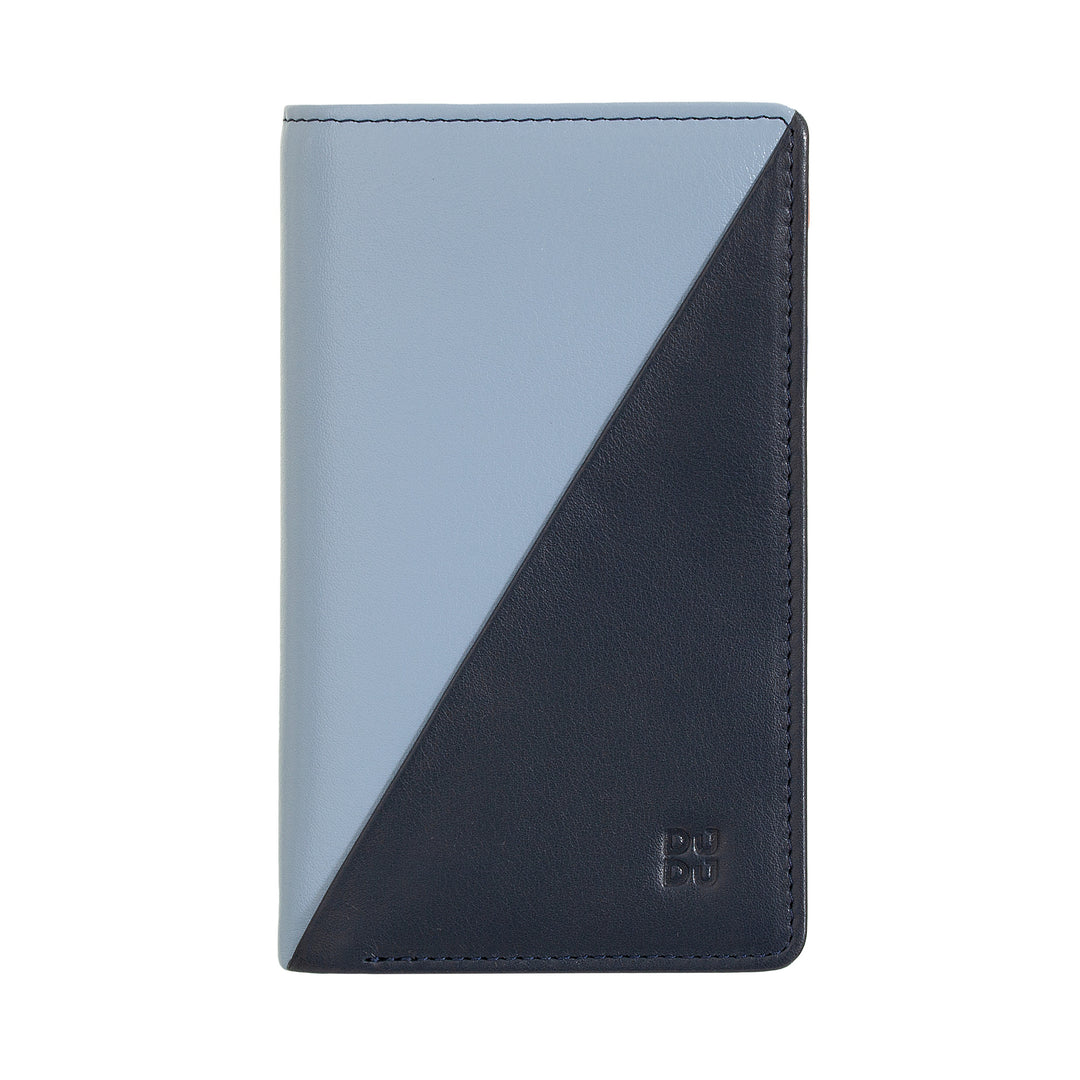 DuDu Färg kvinnors plånbok RFID i flerfärgade läder med blixtlås, korthållarfickor och kort
