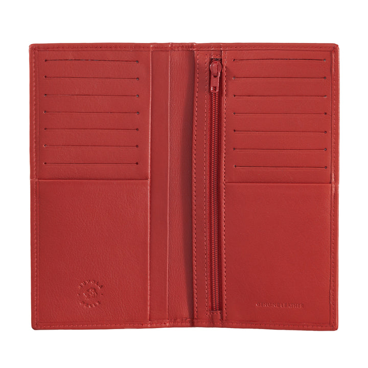 Nuvola Leder Brieftasche Frauen große RFID in elegantem Reiseleder mit 14 Multi -Karten -Kartenhaltertaschen