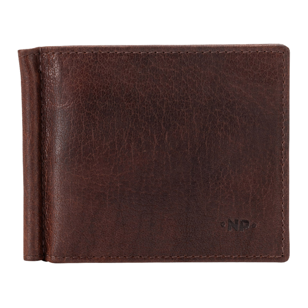 Nuvola Leather Portfolio Clip Man in Men's Leather Leather Slim Compact with 8 Cards Holder