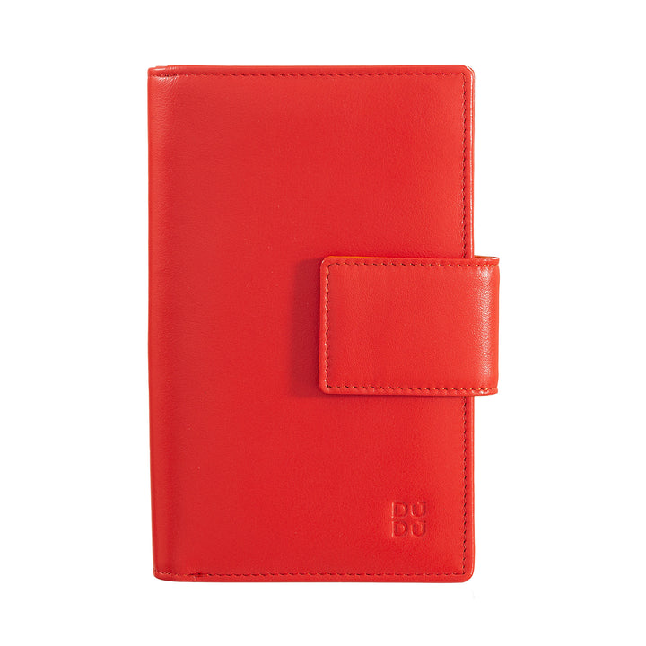 DuDu Dámská peněženka RFID velká kapacita ve skutečné multikofonové -testová kůže s držákem na zip a držitelem karty