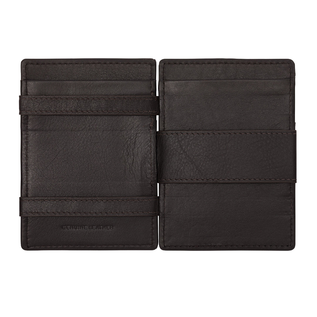 Nuvola leather magic portfolio man in leather magic wallet small with 6 credit cards pockets