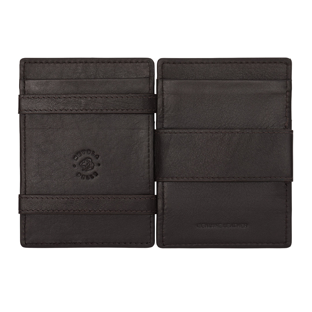 Nuvola Leather Magic Portfolio Man In Leather Magic Callet Small with 6信用卡口袋