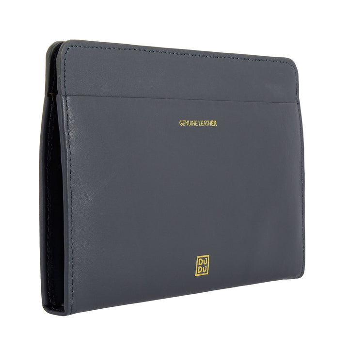 DuDu Dámská peněženka Soft Leather Nappa Clutch Bag s držitelem kreditní karty s dvojitým magnetem