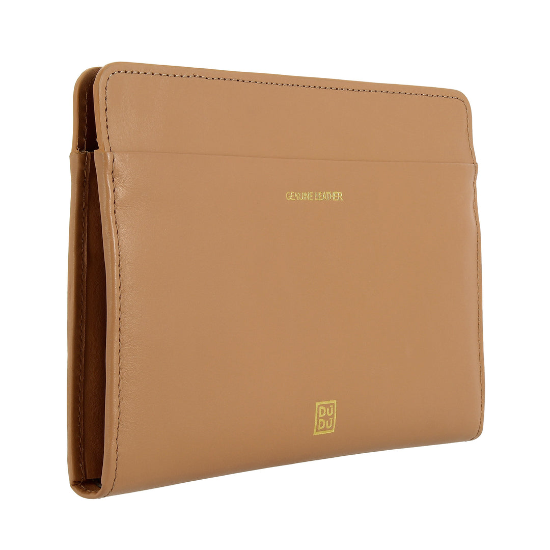 DuDu Women's Wallet Soft Leather Nappa Clutch -veske med Double Magnet Zip Credit Card Corthaver