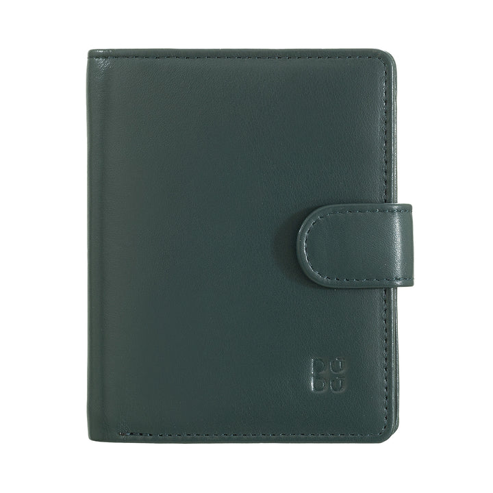 DuDu Portefeuille pour femme en cuir véritable Petit porte-cartes en cuir RFID avec fermeture zippée Porte-monnaie Billets, fermeture extérieure