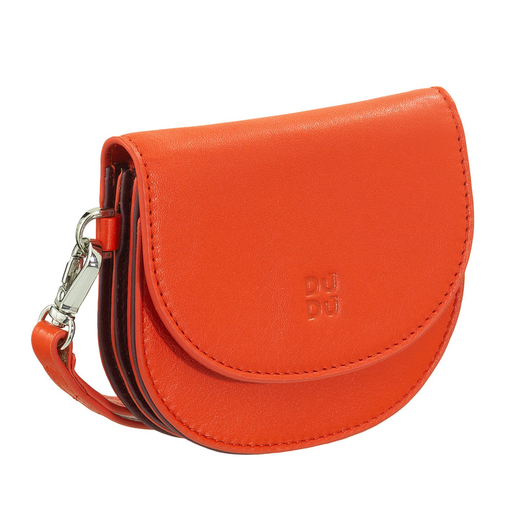 DuDu 여성 가죽 손목 지갑, 작고 다채로운 지갑 동전 지갑 지폐 끈이 있는 타일