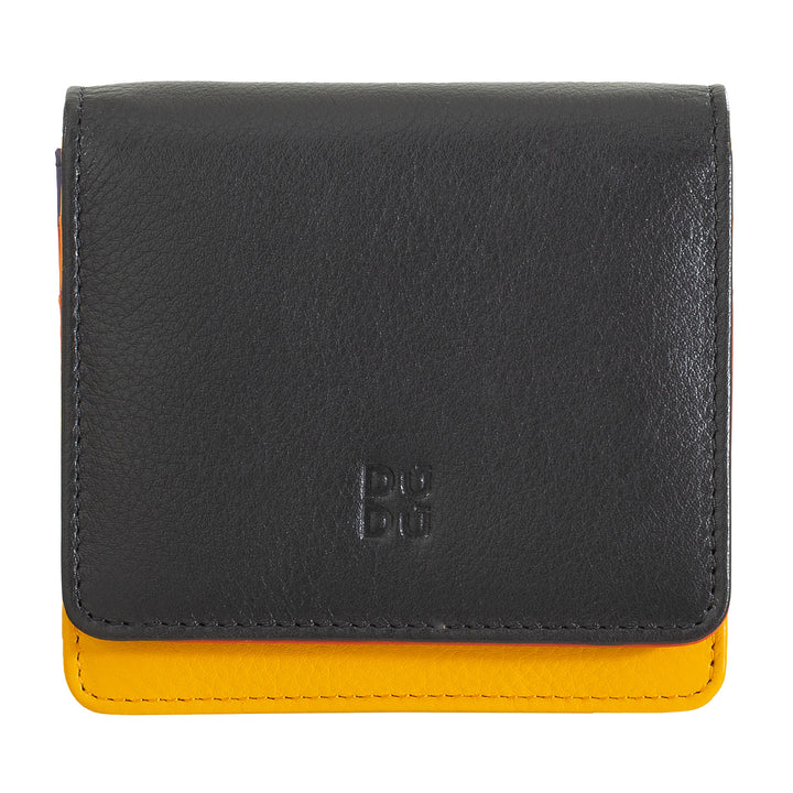 DuDu Small Women's Wallet in Skop Leather Ultra Compact Colored RFID med interne lynlås og 8 kortkortindehavere