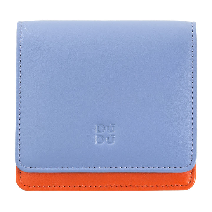 DuDu Small Women's Wallet in Skop Leather Ultra Compact Colored RFID med interne lynlås og 8 kortkortindehavere