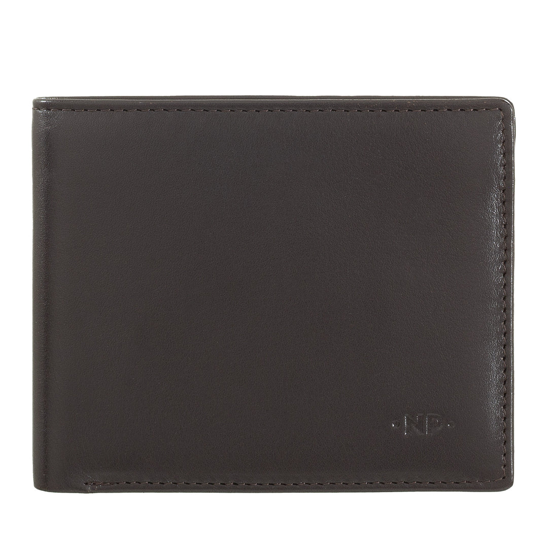 Cloud Leather Men's Slim Wallet Small Pocket Leather Pocket with 6 Card Holder Pockets and Card Cards