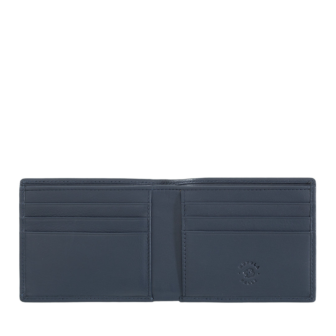 Nuvola leather thin portfolio small man in pocket leather with 6 cards and tiles pockets