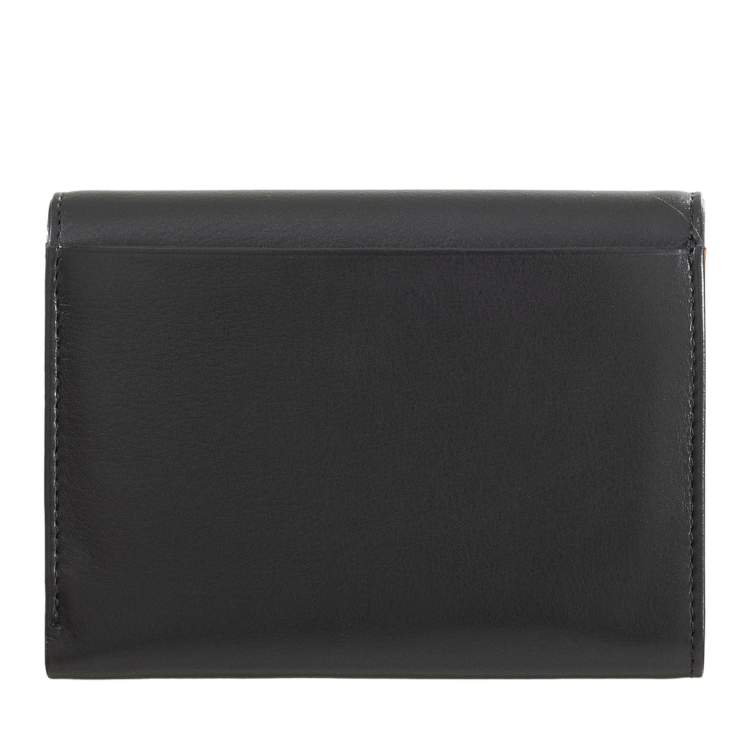 Dudu Small Men's Leather Portefeuille, portefeuille pour femmes, conception compacte avec billets et portes des portes des cartes