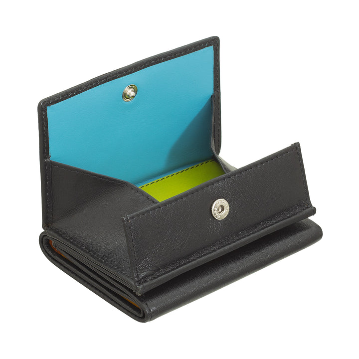Dudu Small Men's Leather Wallet, Women's Wallet, kompakt design med sedler og kortdører