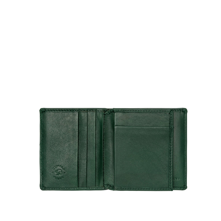Nuvola Leather Wallet for menns små kredittkortinnehaver i ekte lommehud på 8 sedler