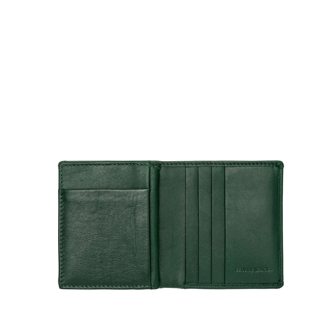 Nuvola Leather Wallet for menns små kredittkortinnehaver i ekte lommehud på 8 sedler